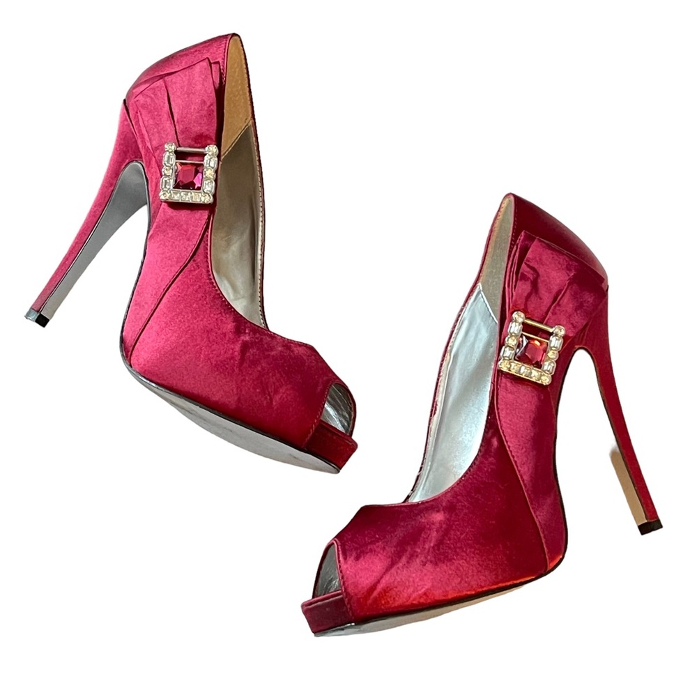 Martinez Valero‎ I Satin Platform Heels